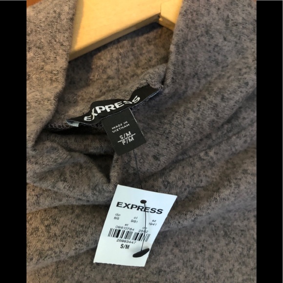 Express Soft Knit Mock Neck Sweatshirt - Picture 3 of 4